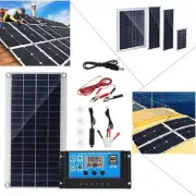Dual USB+10A Solar Panel Solar Charger+Alligator Clip Wire+DC Line 10/15/20/25W