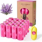 Ninsetinsoe poo bags dogs pink 240 bags Leak Proof and Extra Thick dog poop bags rolls Lavender Scented Biodegradable poo bags