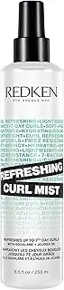 Redken Hair Spray, Silicone-free Refreshing Mist, Cu-rl Refresher Spray with Jojoba Oil, Lightweight cu-rl defining spray, Cu-rl Reactivator, No Crunch Effect, Reduces Frizz, 250mL