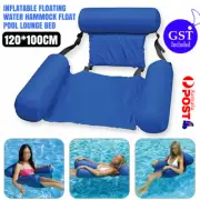 Swimming Chair Floating Sea Float Pool Lounge Bed Inflatable Water Hammock AU