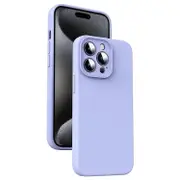 For iPhone 14 Pro Microfiber Liquid Silicone Shockproof Phone Case - Purple