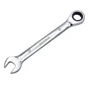 17mm Ratcheting Combination Wrench Made Of Chrome Vanadium Steel 12 Point Polish