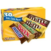 Mars Chocolate Candy Bars Variety Pack 30ct – Indulge in Full-Size Sweetness