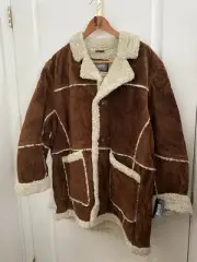NWT wilsons brown leather sherpa lined jacket Women’s 2XL plus size