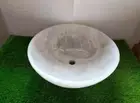 18"White Quartz Top Sink – Elegant Handmade Stone Basin for Home & Bathroom Deco