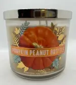 Bath & Body Works Pumpkin Peanut Brittle 3 Wick 14.5 Oz Candle