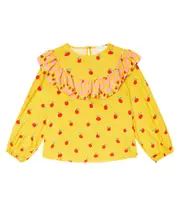 [Stella McCartney Kids] Stella McCartney Kids Printed ruffle blouse Y 4 multicoloured