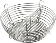 Vankey Lump Charcoal Fire Basket with Removable Divider for Kamado Joe Classic Series, Large Big Green Egg, Stainless Steel Grill Ash Basket