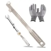Universal Wrench Extension Tool Bar Extra Long 15" with 1/2" Hole, Torque