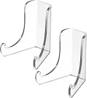 Byeaon Clear Easel Stand for Display - 2X Stable Transparent Frame Holder,Photo Artwork Home Decoration, Picture Drawing Display Shelf for Workplace, Home
