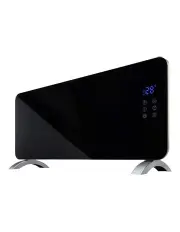 Goldair 76cm 1500W Platinum Smart Glass Convector Panel Heater with Wifi in Black