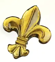 Gold Color Fluer De Lis Crystal Paper Weight