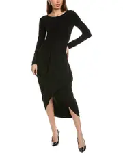Joseph Ribkoff Draped Cocoon Skirt Midi Dress