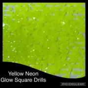 AU SELLER - 2000 Diamond Painting SQUARE YELLOW NEON GLOW IN THE DARK Drills