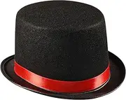 [SUXINRY] Fedora Hat Magician Hat Top Hat for Women Man Casual Wear Western Fedoras Man Women Unisex Wear Black, Head Circumference:Approx.54-58cm, Black