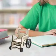 Mini Wheelchair Toy DIY Dollhouse Miniature Lightweight Wheelchair Model Toy