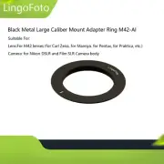 Large Caliber Mount Adapter Ring for M42 Lens to AI for Nikon F Mount Camera