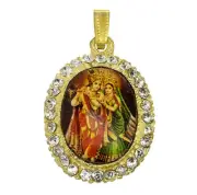 Indian Traditional Beautiful Radha Krishna Pendant For Unisex