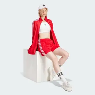 【adidas 愛迪達】短褲 女款 運動褲 三葉草 FIREBIRD SHORT 紅 IP2957