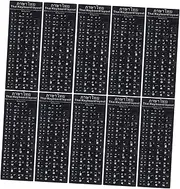 OSOLADY 10pcs Thai Language Keyboard Stickers Background with White Lettering Easy to Apply Keyboard Skin for Conversion No Residue