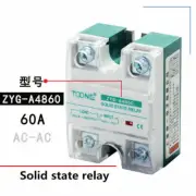 ZYG-A4860 single-phase solid state relay AC90-250V AC-AC AC24-480V 60A SSR-60AA