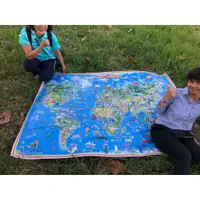 在飛比找蝦皮購物優惠-世界(or台灣)印象地圖帆布野餐地墊