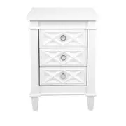 Plantation Bedside Table - Small White