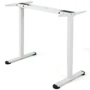 Costway Electric Standing Desk Frame Motorised Computer Desk Base Height Adjustable White