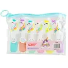 Kids School Mini Highlighter Set Of 6 In Unicorn Design And Pencil Case