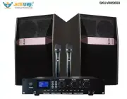AMS600 DSP Mixing mixer amplifier+UHF wireless microphone+10" loud speakers pair