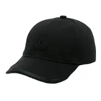 在飛比找momo購物網優惠-【MONCLER】品牌 LOGO 棒球帽-黑色(ONE SI