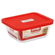 Pyrex Simply Store 4Cup/950ml Square Red PC