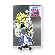 Quirky Fun Japan Sticker Cute Fashionable Blonde Street Girl Vivit B-Side Label