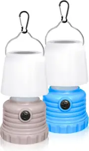 2 Pack Kids Camping Gear, Lanterns Battery Powered Led, with Flame Flicker Light