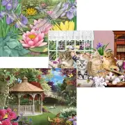 Puzzle Magic™ Kittens & Flowers, Set of 3 Jigsaw Puzzle