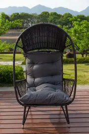 Outdoor Koala Wicker Basket Standing Chair with Cushions