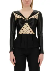 [Marine Serre] Marine Serre-Draped Bodysuit-Donna S