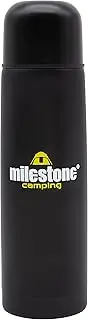 Milestone Stainless Steel Flask, Black, 0.5 Litres