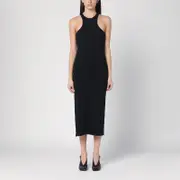 [Courrèges] Black ribbed midi dress M Black