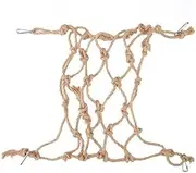Pet Bird Climbing Net Parrot Hanging Hammock Cotton Rope Wood Hemp Rope Ladder Toy Play Gym Swing Hamster Rope Cage Perch Net for All Kinds of Parrot