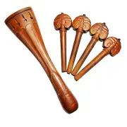 Carving Cello Jujube Tailpiece Pegs fit 4/4 Size Antique Style Carve Tailpiece