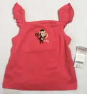 Gymboree Coral Tank Ruffle Straps Silly Monkey Size 3M-6M NWT