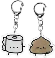 [Beavorty] Cute and Funny Toilet Keychain Set Creative Series Metal Keyring for Women Backpack Charm Friendship