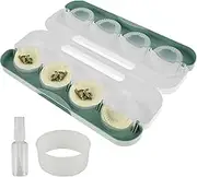 8 in 1 Dumpling Maker Mold with Spray Bottle, Dumpling Press Machine with Cutter, Automatic Dumpling Machine, Portable Manual Wrapper Dumpling Press Molds, Empanadas Press for Kitchen Home (8 Slot)