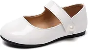[HEVA] Classic Mary Jane Shoes for Girls Hook and Loop Wedding Dress Flats School Shoes