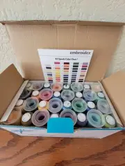 Embroidex Box of 63 Brother Colors Embroidery Machine Thread New