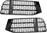 Front Bumper Fog Light Grilles H/oneycombs Mesh Cover Compatible For AUDI RS5 B8.5 2013 2014 2015 2016 Fog Lamp Cover