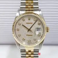在飛比找蝦皮購物優惠-ROLEX勞力士 蠔式半金 16233 新包臺白紀念面盤 錶