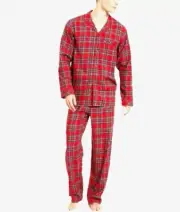 Family PJ's Mens SZ S Brinkley RED Plaid Christmas Holiday Pajama Set Cotton NWT