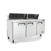 Atosa Three Door Sandwich Prep Table Refrigerator MSF8304